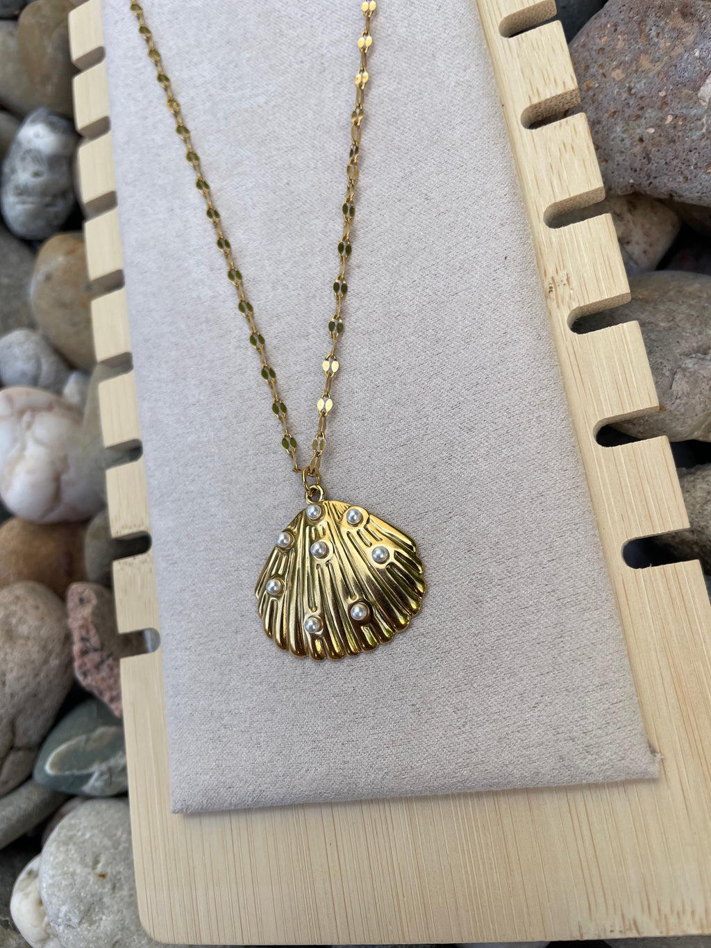 Collier long Coquillage